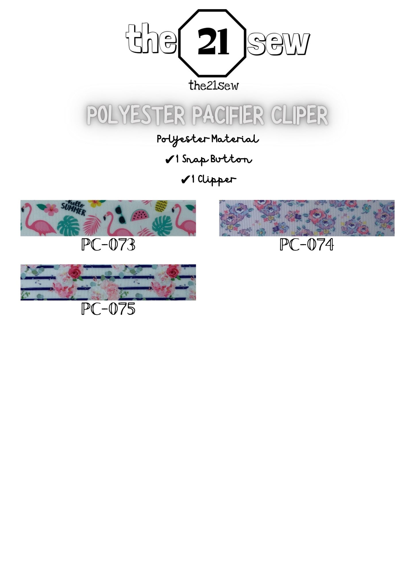 Polyester Pacifier Clipper