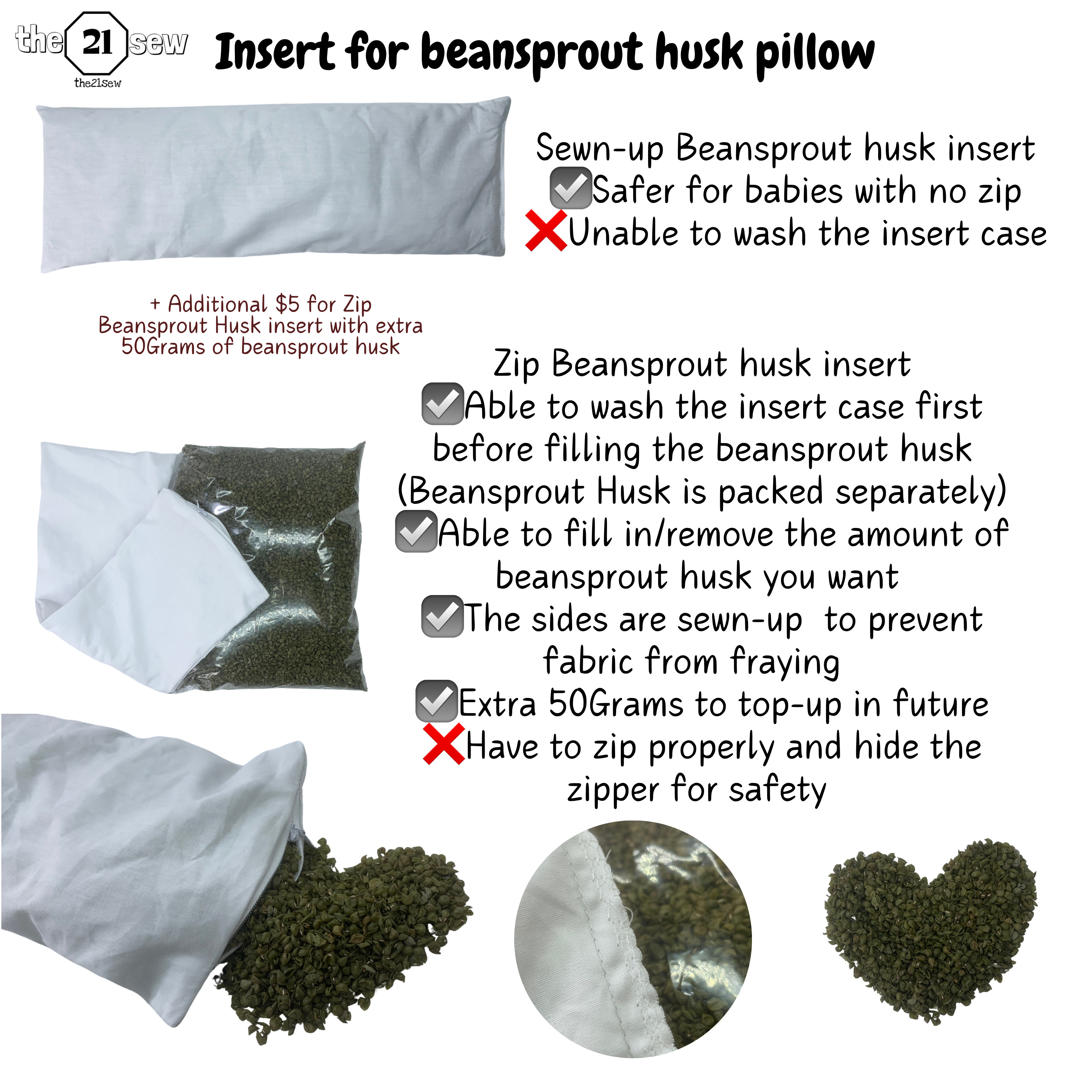 Long-Pillow Beansprout Husk