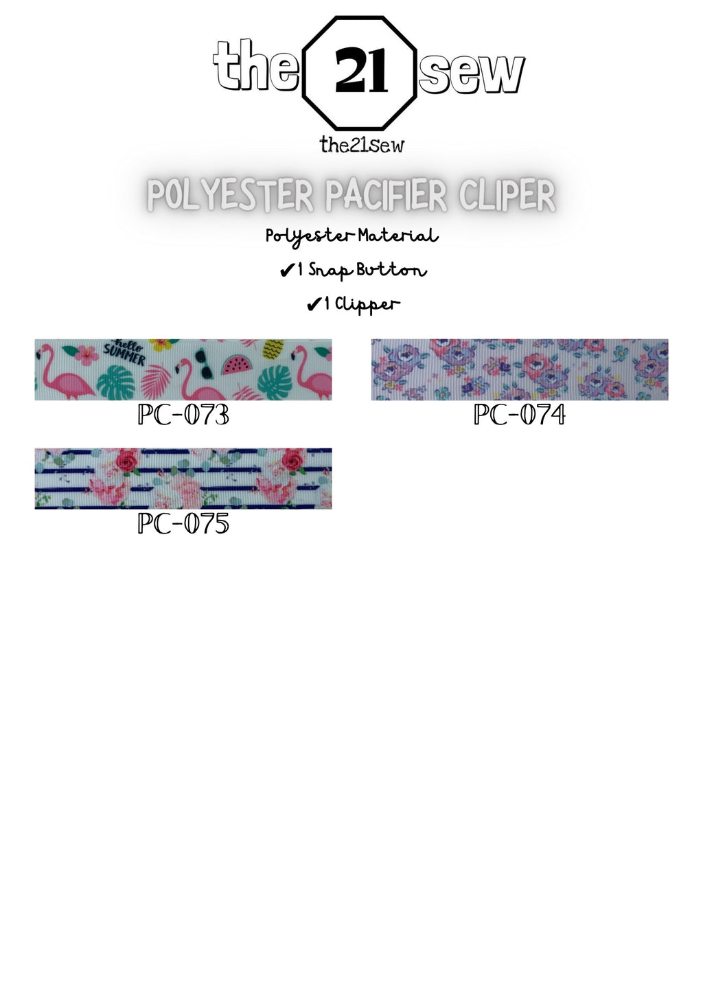 Polyester Pacifier Clipper